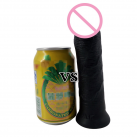 Фаллоимитатор. Реалистичный. Силикон. Черный. 17,5 см. photo 3