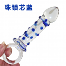 Скляний фалоімітатор 17х3 см photo 2