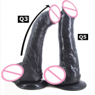 Большой черный дилдо с силиконовой присоской photo 2