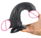 Большой черный дилдо с силиконовой присоской photo 5