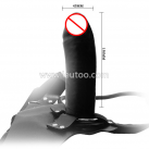 Трусики с фаллоимитатором. Кожа. Вибрационный. photo 6