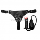 Трусики с фаллоимитатором. Кожа. Вибрационный. photo 5