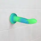 Фалоімітатор, що світиться в темряві, ADDICTION Rave 8″, Glow in the Dark Dildo Blue Green, 20,3 см photo 6