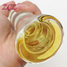 Стеклянный фаллоимитатор с кольцами для анального секса photo 3