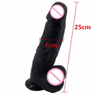 Фаллоимитатор реалистичный огромный черный 250*60 мм  photo 3