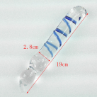 Двосторонній фалоімітатор зі скла, 19 см*2.8 см photo 2