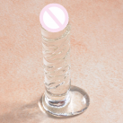 Прозрачный силиконовый фаллоимитатор photo 2