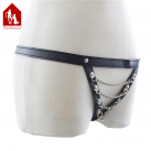 Трусики открытые. С металлической цепью. Кожа. photo 3