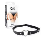 Гартер на ногу Серце з натуральної шкіри Art of Sex - Terri, колір Чорний (1шт.) photo 3