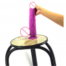 Великий реалістичний фалоімітатор, колір фіолетовий photo 3