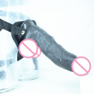 Черный фаллоимитатор 9.8 дюймов с ремнем photo 2