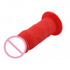 Красный фаллоимитатор на ремнях photo 6