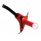 Красный фаллоимитатор на ремнях photo 4