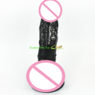 Чорний фалоімітатор на присосці photo 3