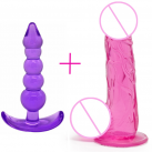 Фаллоимитатор в компекте с анальными шариками. 2 шт. photo 3