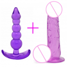 Фаллоимитатор в компекте с анальными шариками. 2 шт. photo 2