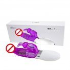 Силіконовий вібратор, USB акумулятор, обертання на 360 градусів, 6 режимів вібрації, водонепроникний photo 1