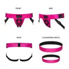 Трусики для страпона Strap-On-Me Leatherette HARNESS CURIOUS - FUCHSIA photo 2