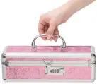 Кейс для зберігання секс-іграшок BMS Factory - The Toy Chest Lokable Vibrator Case Pink з кодовим за photo 4