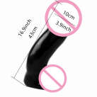 Огромный черный фаллоимитатор, 43х10 см photo 2