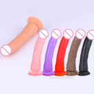 Фаллоимитатор реалистичный гибкий на присоске 6 цветов photo 3