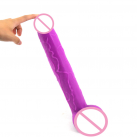 Гибкий фаллоимитатор FAAK, фиолетовый, 39.5х5.6 см photo 2