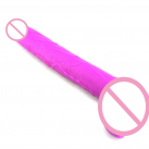 Гибкий фаллоимитатор FAAK, фиолетовый, 39.5х5.6 см photo 1