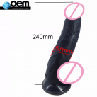 Фаллоимитатор реалистичный огромный изогнутый черный photo 3