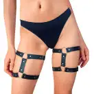 Гартери на ногу із натуральної шкіри Art of Sex - Kristina Leg Garters (2 шт), цвет Чорний photo 2