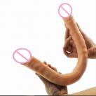 Реалистичный двойной фаллоимитатор, цвет телесный photo 3