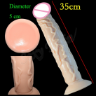 Величезний фалоімітатор, водонепроникний, 35х5 см photo 2