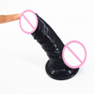 Фаллоимитатор. Реалистичный. Силикон. На присоске. Черный. photo 4