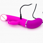 Вибратор со стимуляцией клитора. Силикон. USB. photo 1