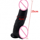 Фаллоимитатор черный с ремнями photo 3