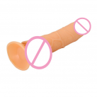 Фалоімітатор із гнучкого силікону на присосці photo 1