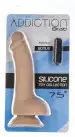 Изогнутый фаллоимитатор на присоске ADDICTION — BRAD 7,5″ Dildo With Balls, Beige photo 6