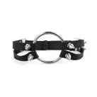 Чокер із металевим кільцем та шипами з натуральної шкіри Art of Sex - Ruby, колір Чорний photo 2