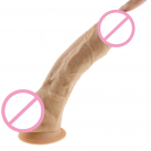 Большой фаллоимитатор из силикона на присоске, цвет телесный photo 6