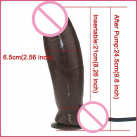 М'який чорний надувний фалоімітатор із TPR на присосці photo 5