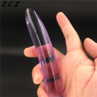 Фаллоимитатор стеклянный Баклажан ZCZ photo 5