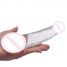 Большой двойной фаллоимитатор Dildo Butt Plug из стекла photo 6