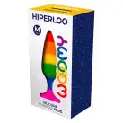 Силіконова анальна пробка Wooomy Hiperloo Silicone Rainbow Plug M, діаметр 2,9 см, довжина 11 см photo 3
