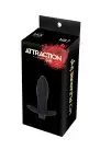 Анальная пробка с вибрацией MAI Attraction Toys №87 Black перезаряжаемая, длина 11см, диаметр 3,5см photo 2