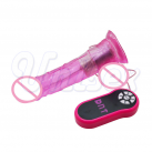 Фалоімітатор. Реалістичний. Силікон. З вібрацією. З присоск. обертання. photo 5