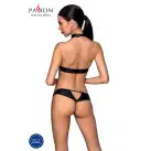 Комплект: открытый топ и трусики из эко-кожи Malwia Set with Open Bra black XXL/XXXL — Passion photo 2