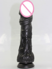 Фалоімітатор для жінок, чорний, 260*60 мм photo 1