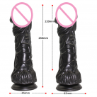 Фалоімітатор для жінок, чорний, 260*60 мм photo 4