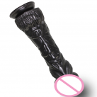 Фалоімітатор для жінок, чорний, 260*60 мм photo 5
