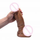 Реалистичный фаллоимитатор, цвет коричневый, 28х6 см photo 2