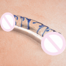 Фаллоимитатор. Двойной. Стекло. photo 4